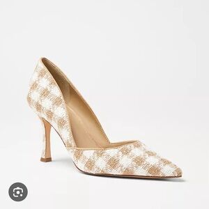 Ann Taylor Azra Tweed Pumps. Never worn! Size 9 Whiskey Cream